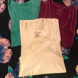 Set of 3 Small American Eagle Boyfriend Tanks